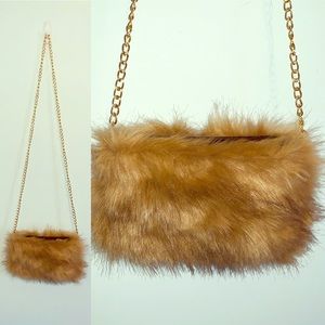 Free Shipping if you “Like” Tan & Gold Chain Purse